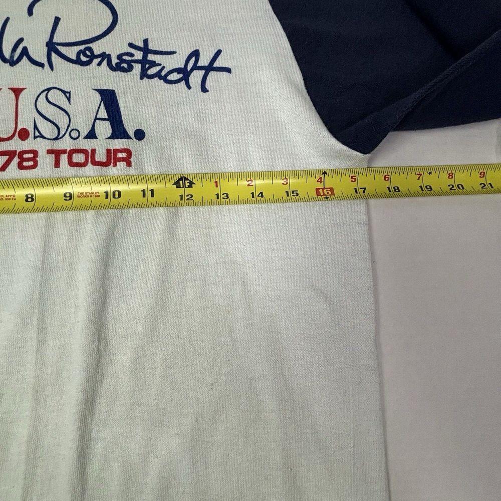 Vintage '78 LINDA RONSTADT Tour T-shirt Mens Medium 38-40 Raglan Baseball USA EC - Picture 5 of 12